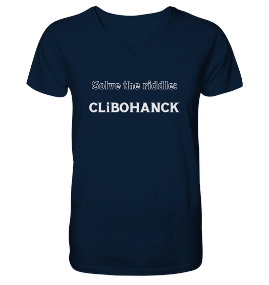 SOLVE THE RIDDLE - CLiBOHANCK - Mens Organic V-Neck Shirt
