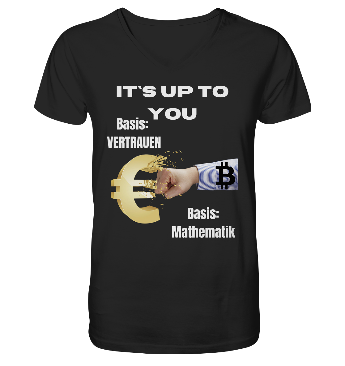 It`s up to you - Basis: Vertrauen / Mathematik - Mens Organic V-Neck Shirt