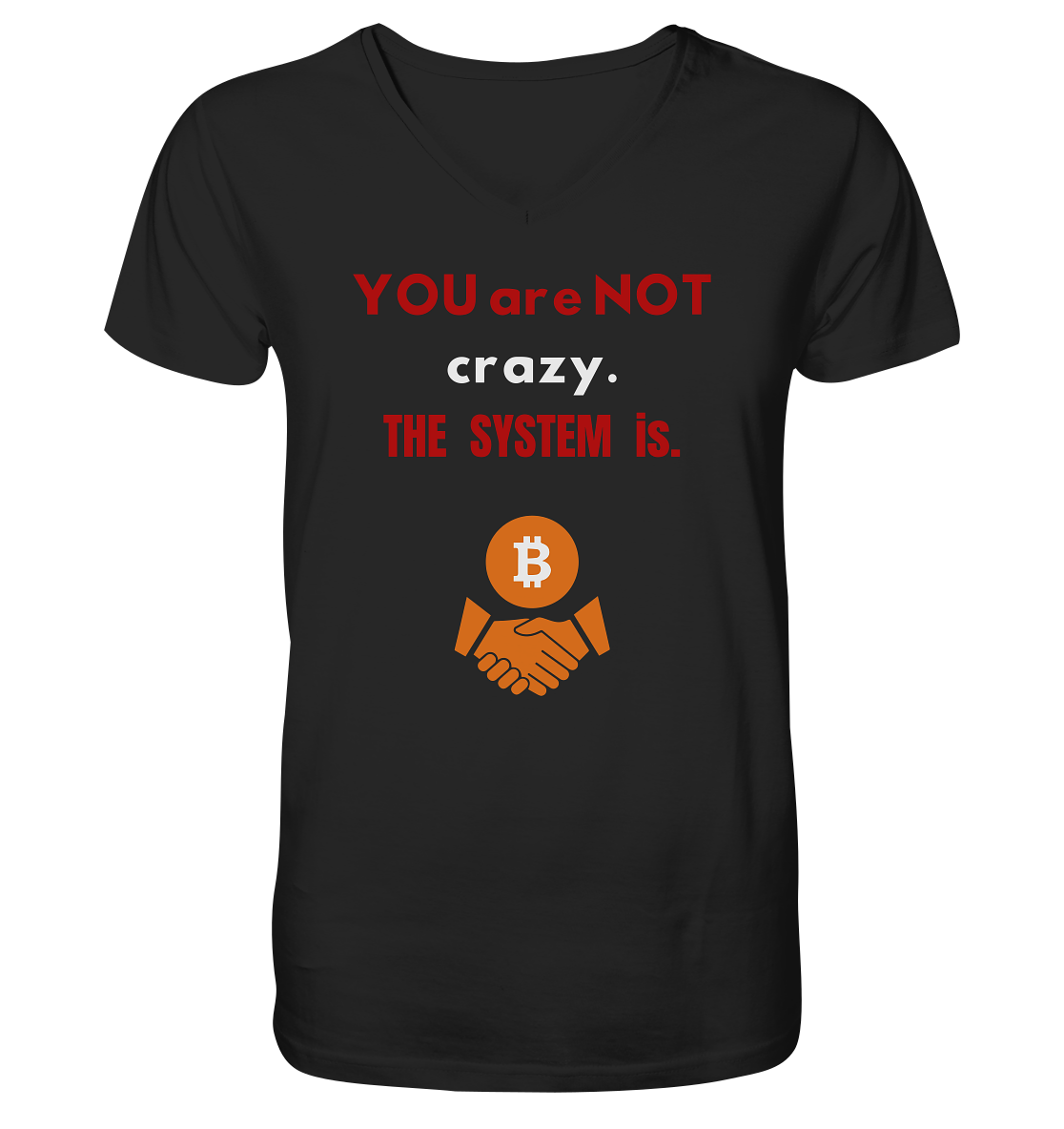 YOU are NOT crazy. THE SYSTEM is. - Mens Organic V-Neck Shirt