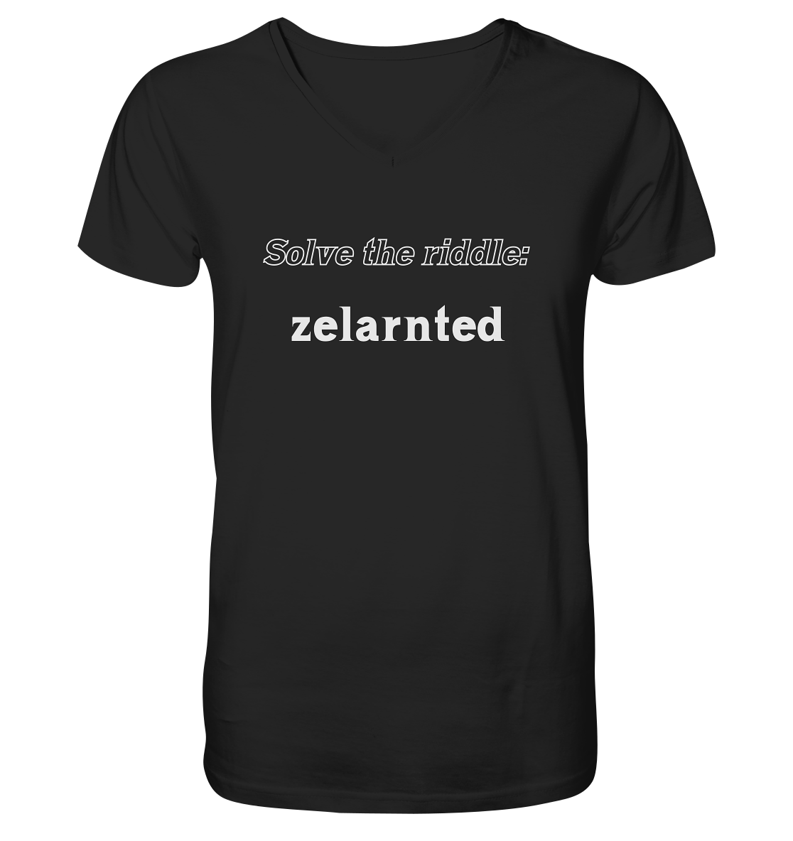SOLVE THE RIDDLE - zelarnted - Mens Organic V-Neck Shirt