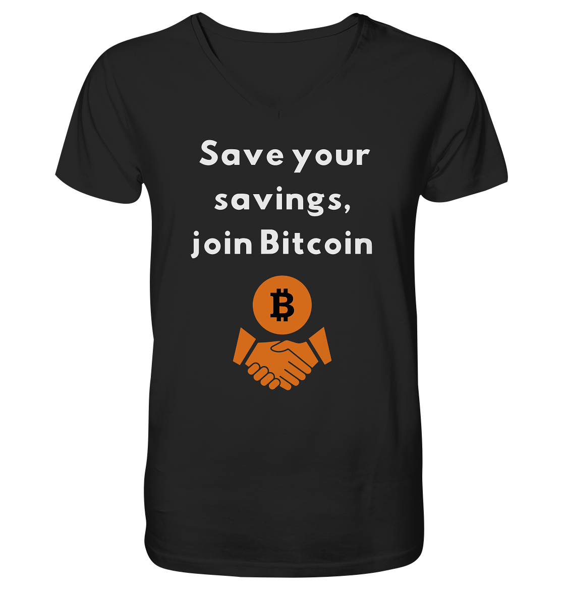 Save your savings, join Bitcoin - Mens Organic V-Neck Shirt