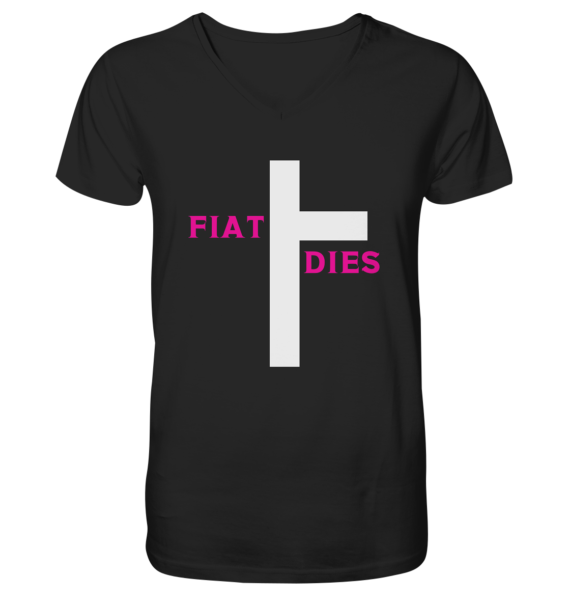 FIAT DIES  - Mens Organic V-Neck Shirt