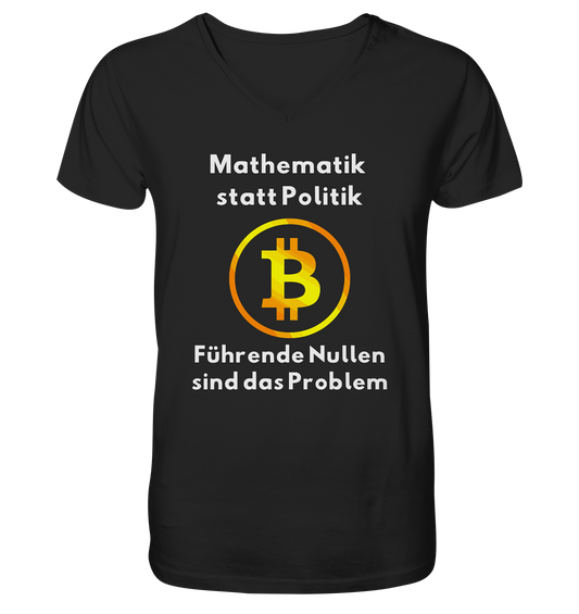 Mathematik statt Politik - führende Nullen sind (überall) das Problem ;-) - Mens Organic V-Neck Shirt