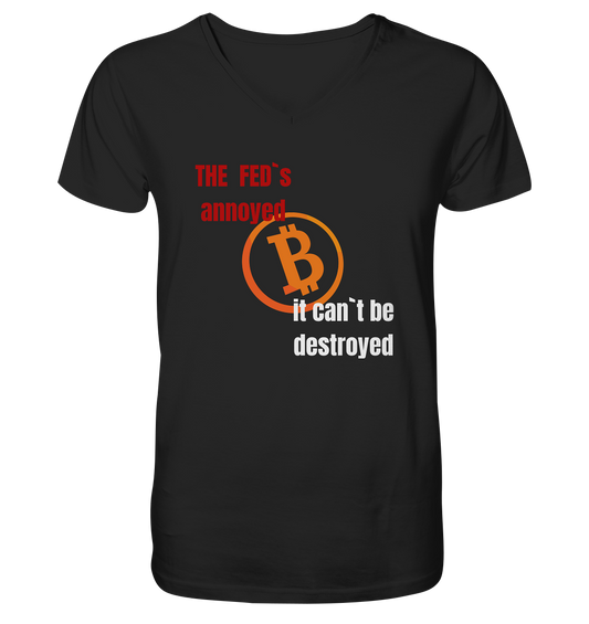 The FEDs annoyed... (gerade, versetzt) - Mens Organic V-Neck Shirt
