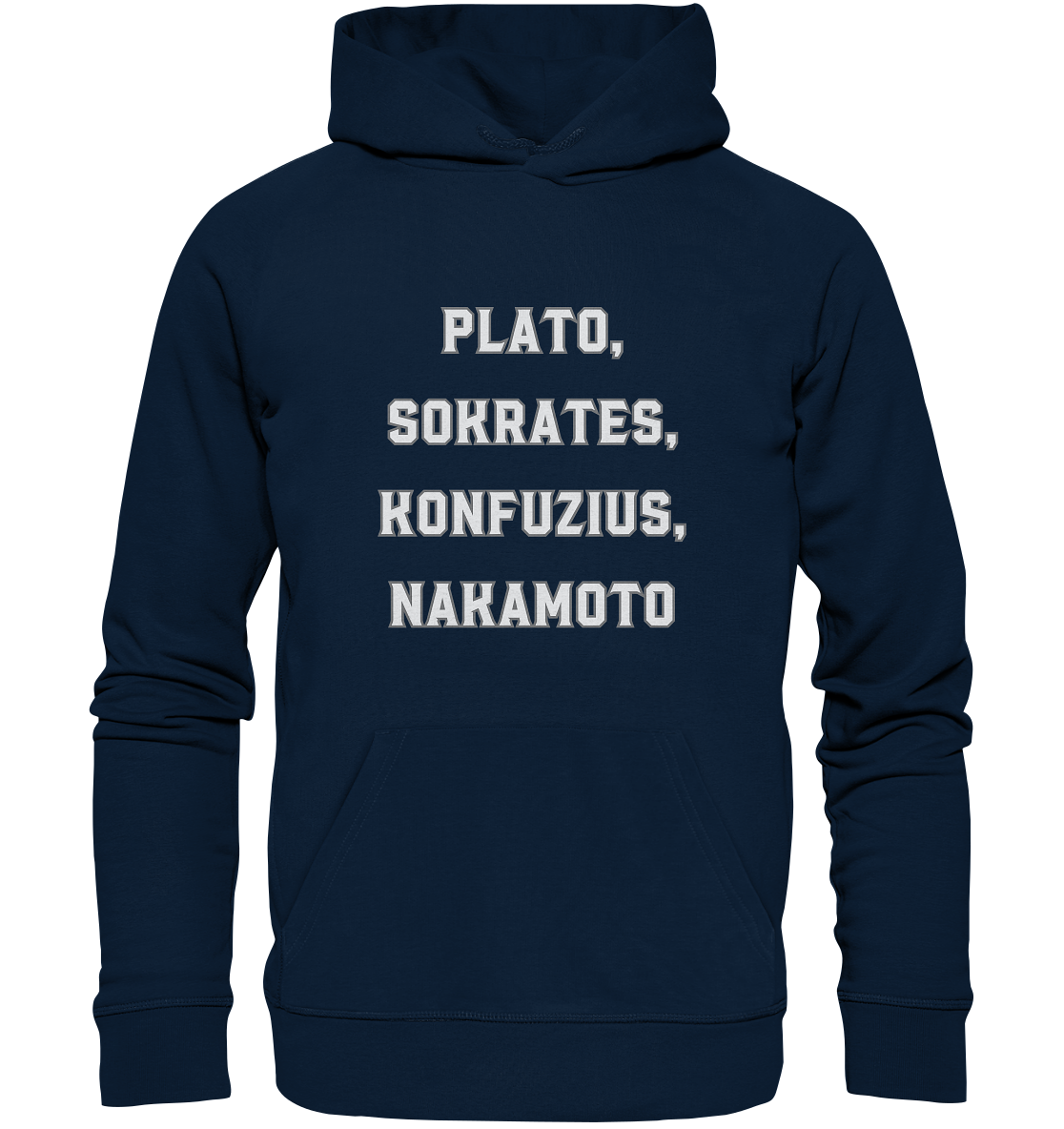 PLATO, SOKRATES, KONFUZIUS, NAKAMOTO  - Organic Basic Hoodie