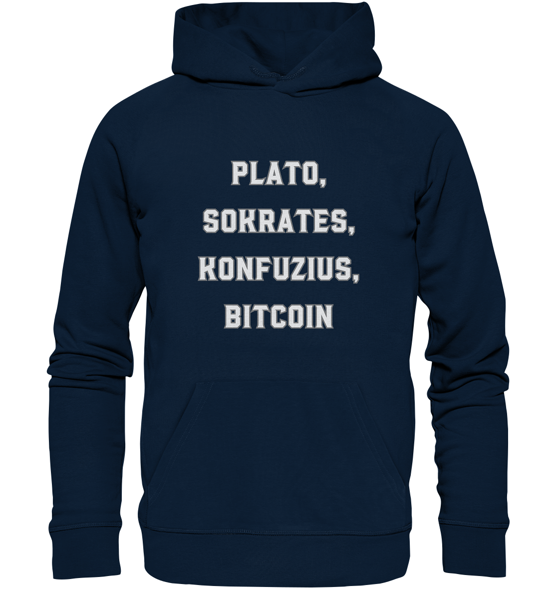 PLATO, SOKRATES, KONFUZIUS, BITCOIN  - Organic Basic Hoodie