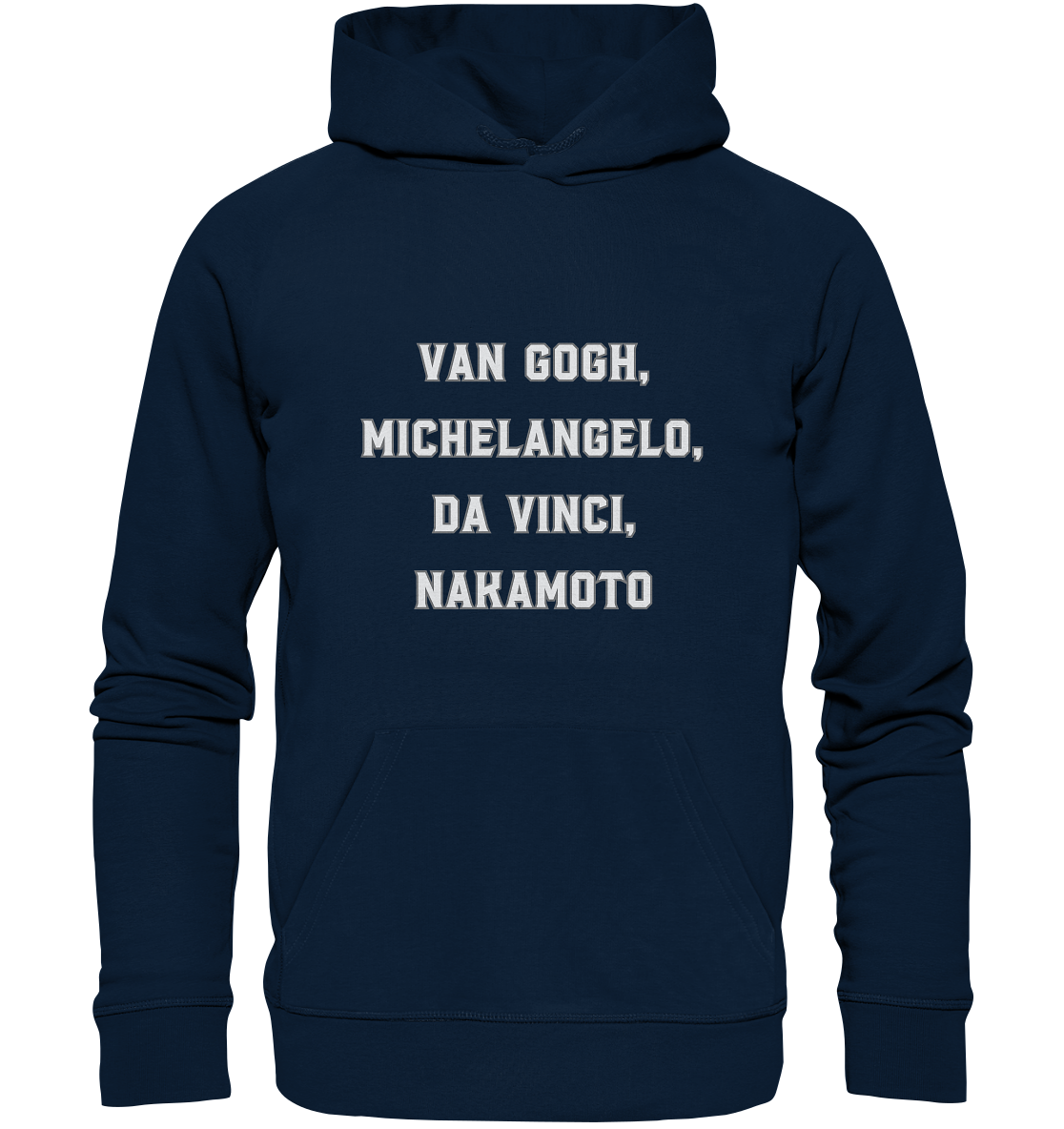 van Gogh, Michelangelo, da Vinci, Nakamoto - Organic Basic Hoodie