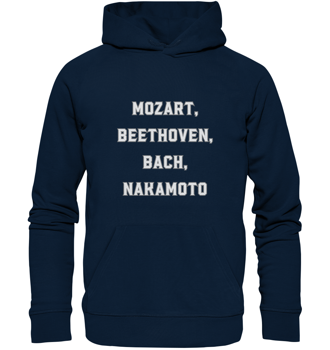 MOZART, BEETHOVEN, BACH, NAKAMOTO  - Organic Basic Hoodie