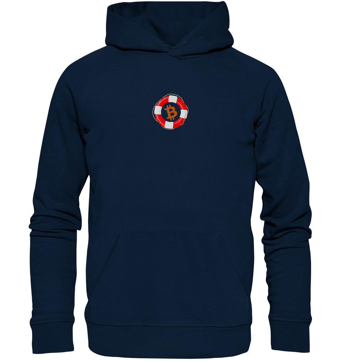 Minimalistisch Rettungsring Bitcoin - Organic Basic Hoodie