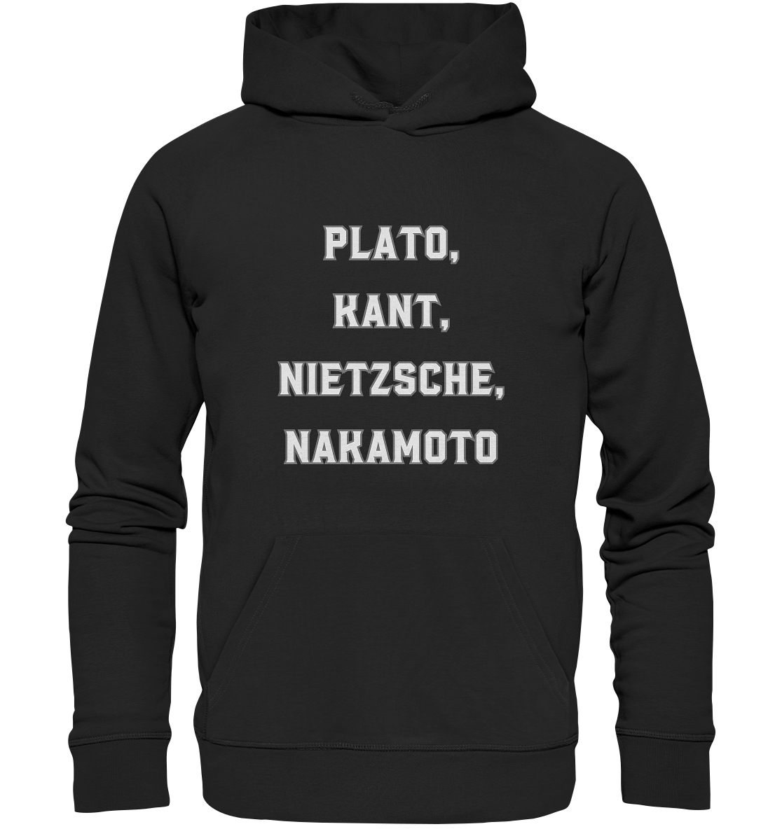PLATO, KANT, NIETZSCHE, NAKANOTO - Organic Basic Hoodie
