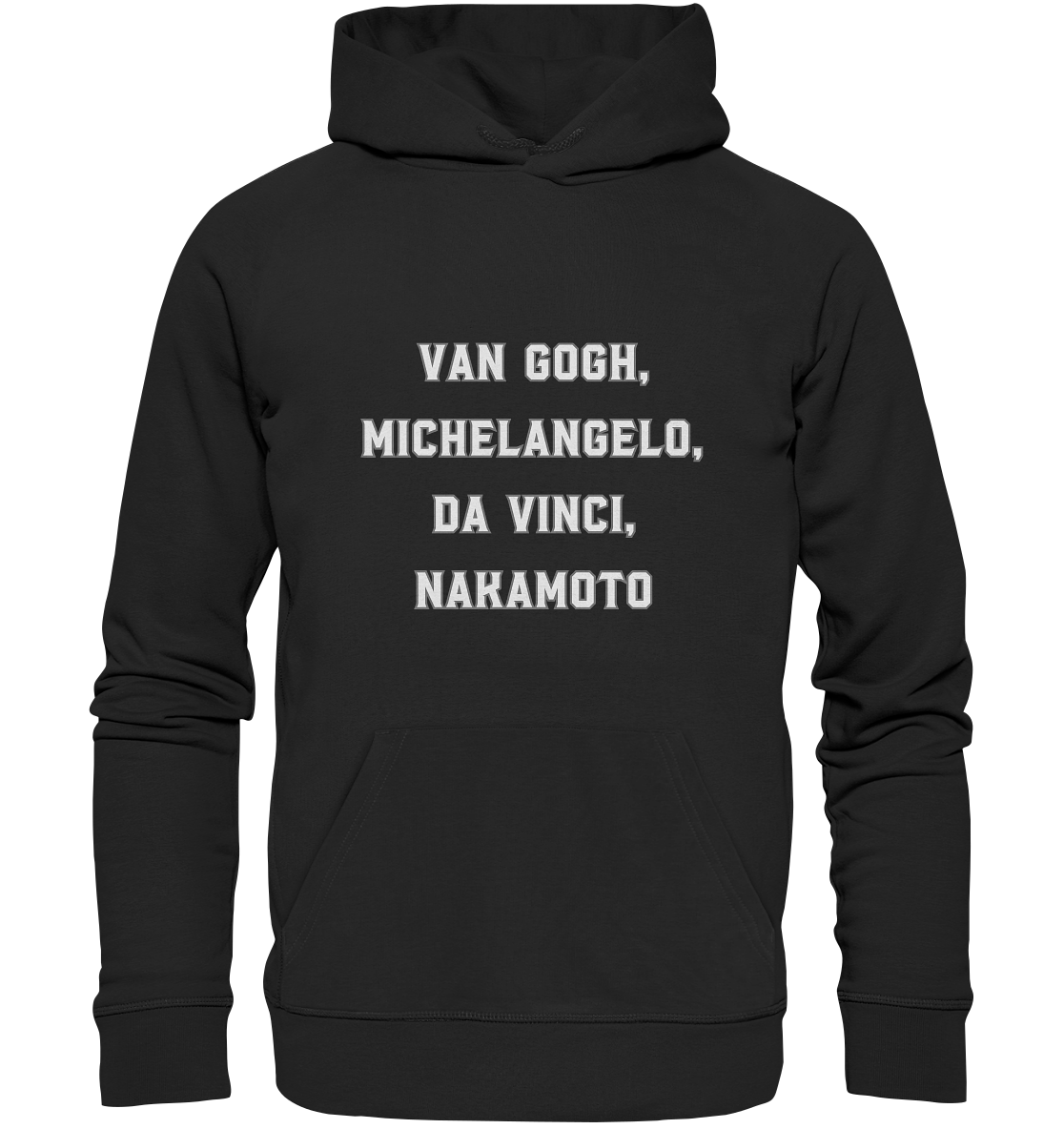 van Gogh, Michelangelo, da Vinci, Nakamoto - Organic Basic Hoodie