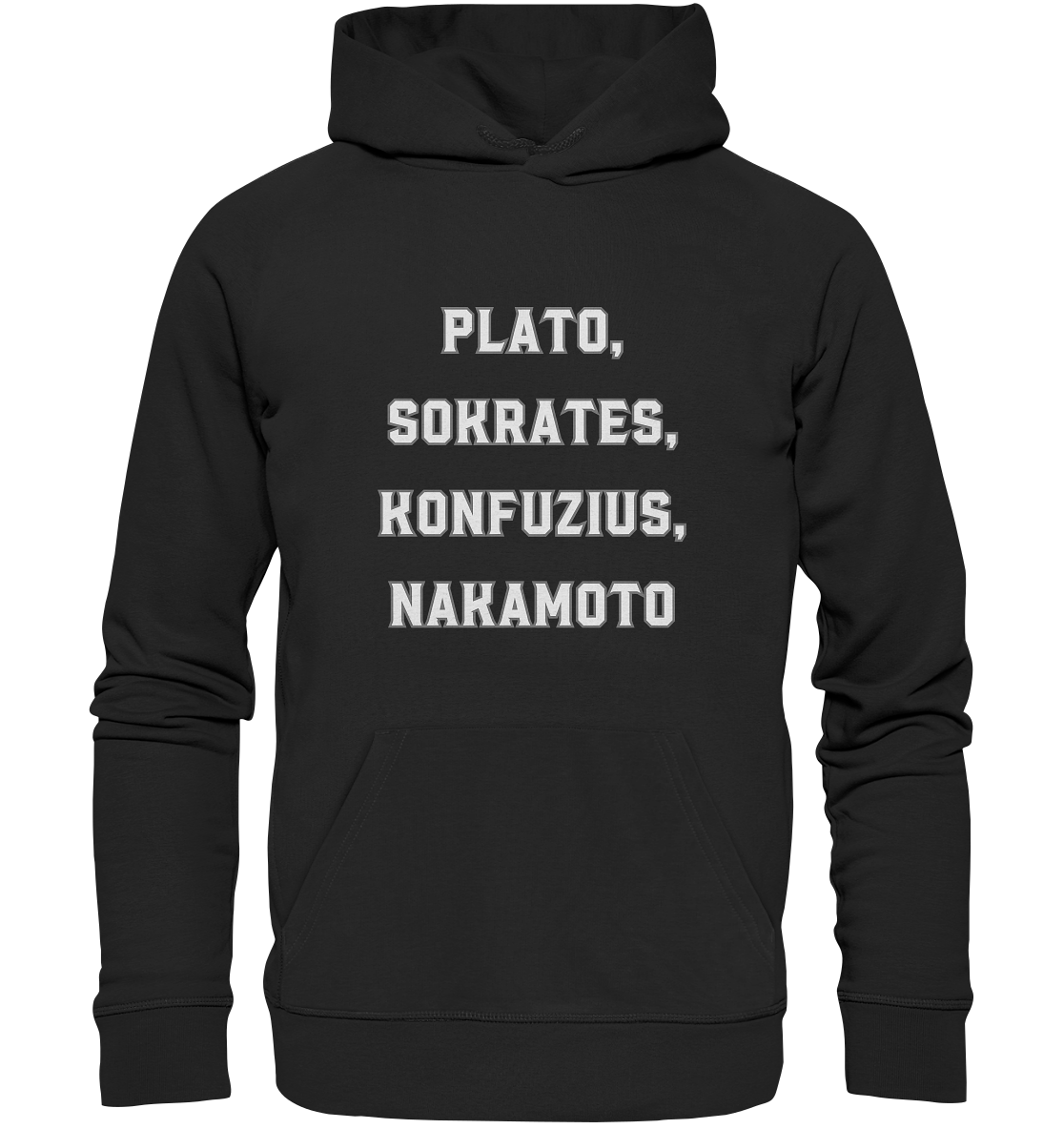 PLATO, SOKRATES, KONFUZIUS, NAKAMOTO  - Organic Basic Hoodie