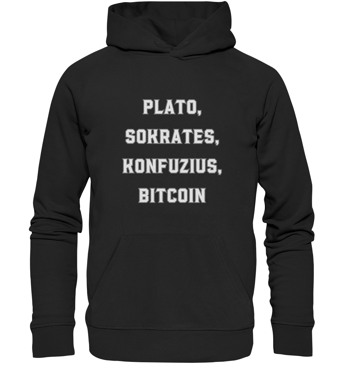 PLATO, SOKRATES, KONFUZIUS, BITCOIN  - Organic Basic Hoodie