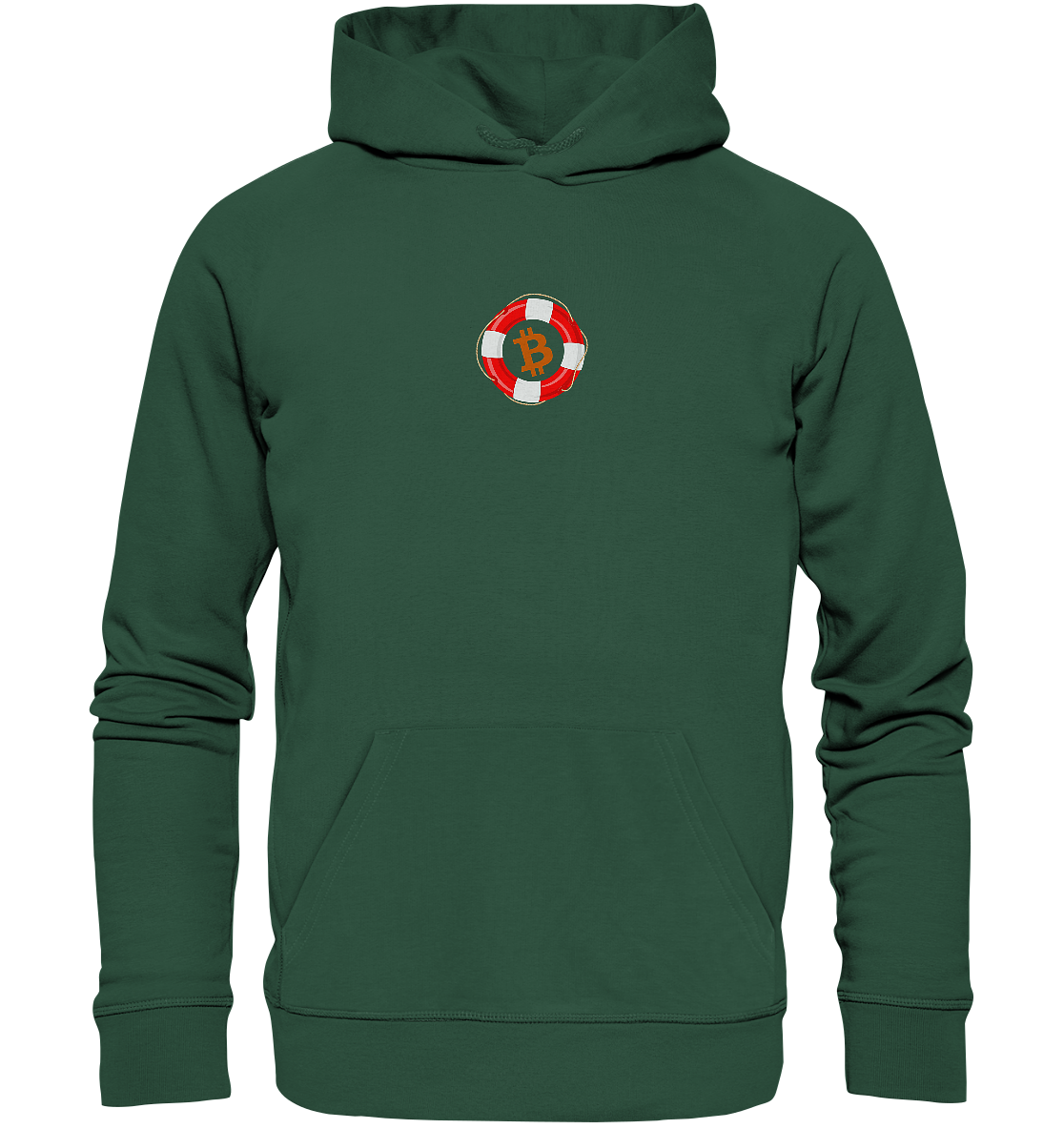 Minimalistisch Rettungsring Bitcoin - Organic Basic Hoodie