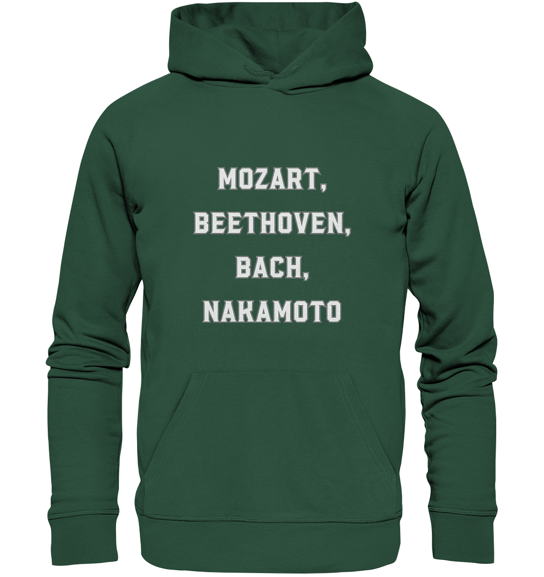 MOZART, BEETHOVEN, BACH, NAKAMOTO  - Organic Basic Hoodie