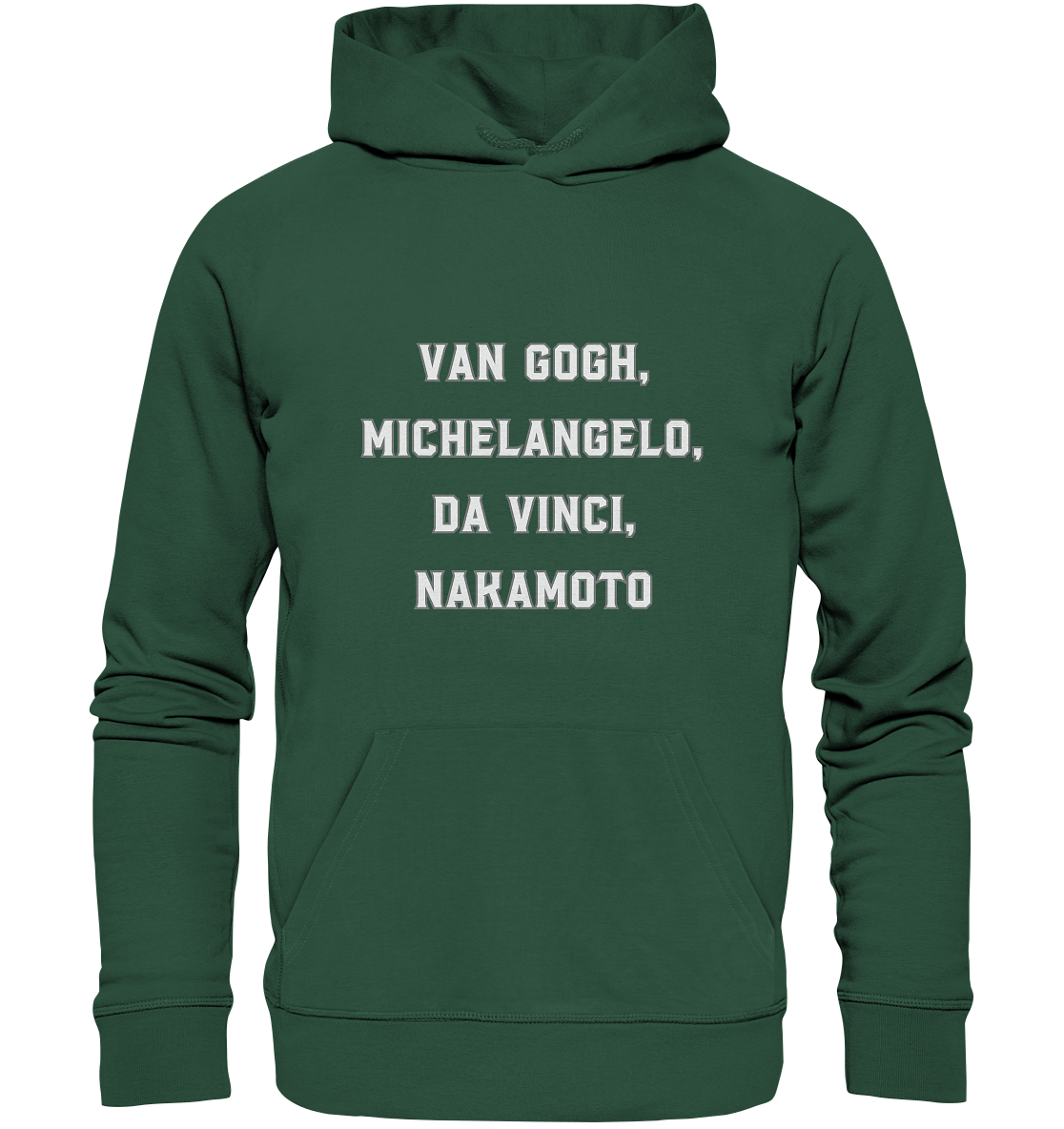 van Gogh, Michelangelo, da Vinci, Nakamoto - Organic Basic Hoodie