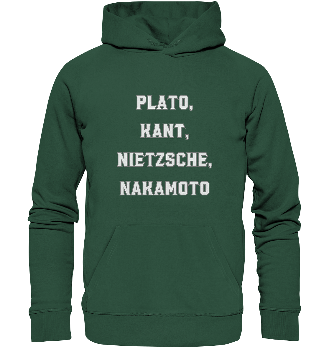 PLATO, KANT, NIETZSCHE, NAKANOTO - Organic Basic Hoodie