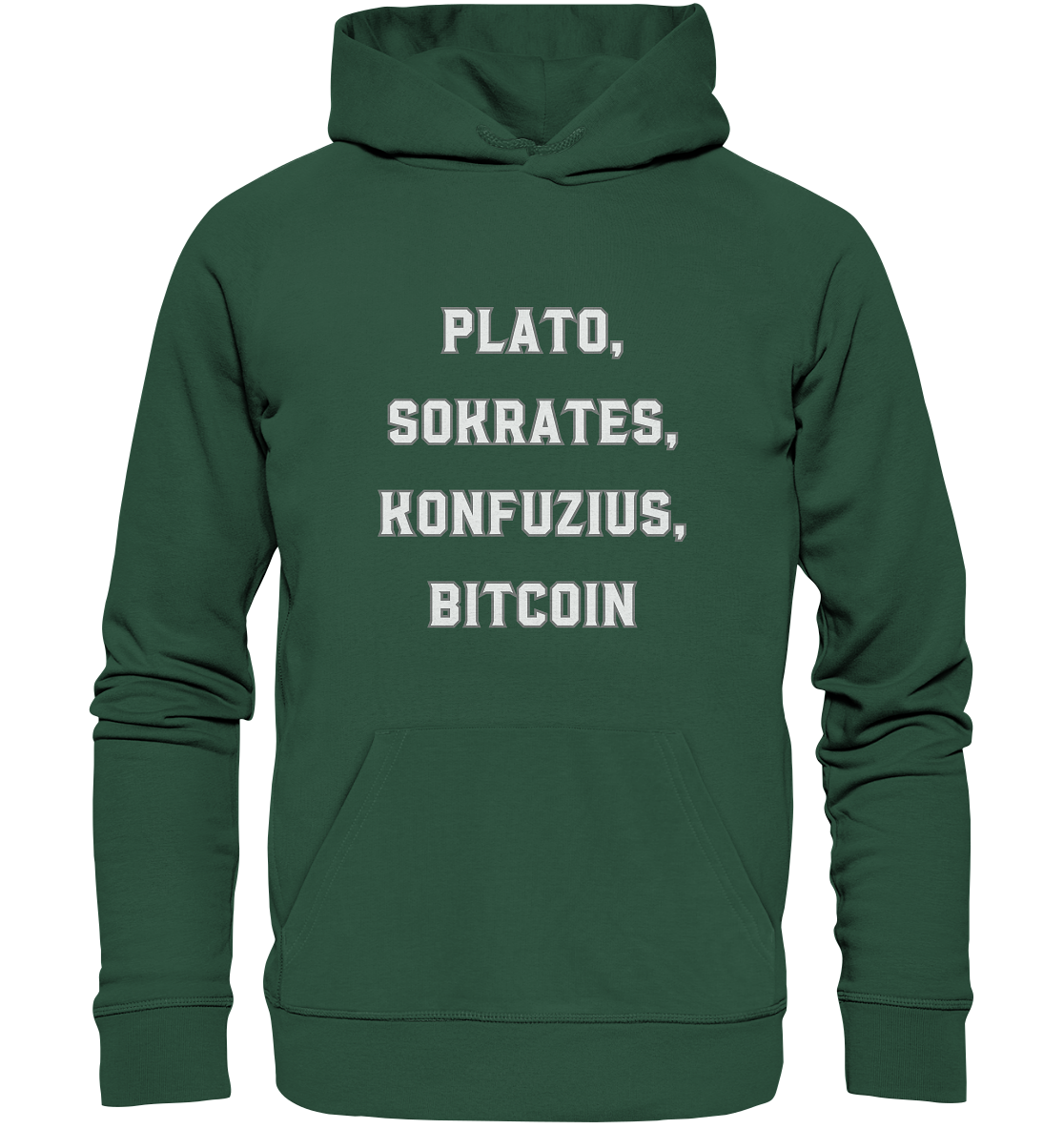 PLATO, SOKRATES, KONFUZIUS, BITCOIN  - Organic Basic Hoodie