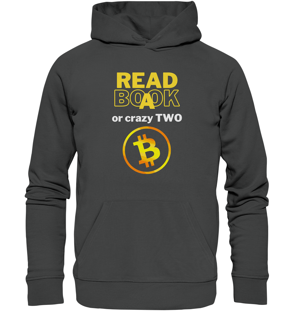 READ A BOOK or CRAZY TWO - Variante "Book" im Hintergrund - Organic Basic Hoodie