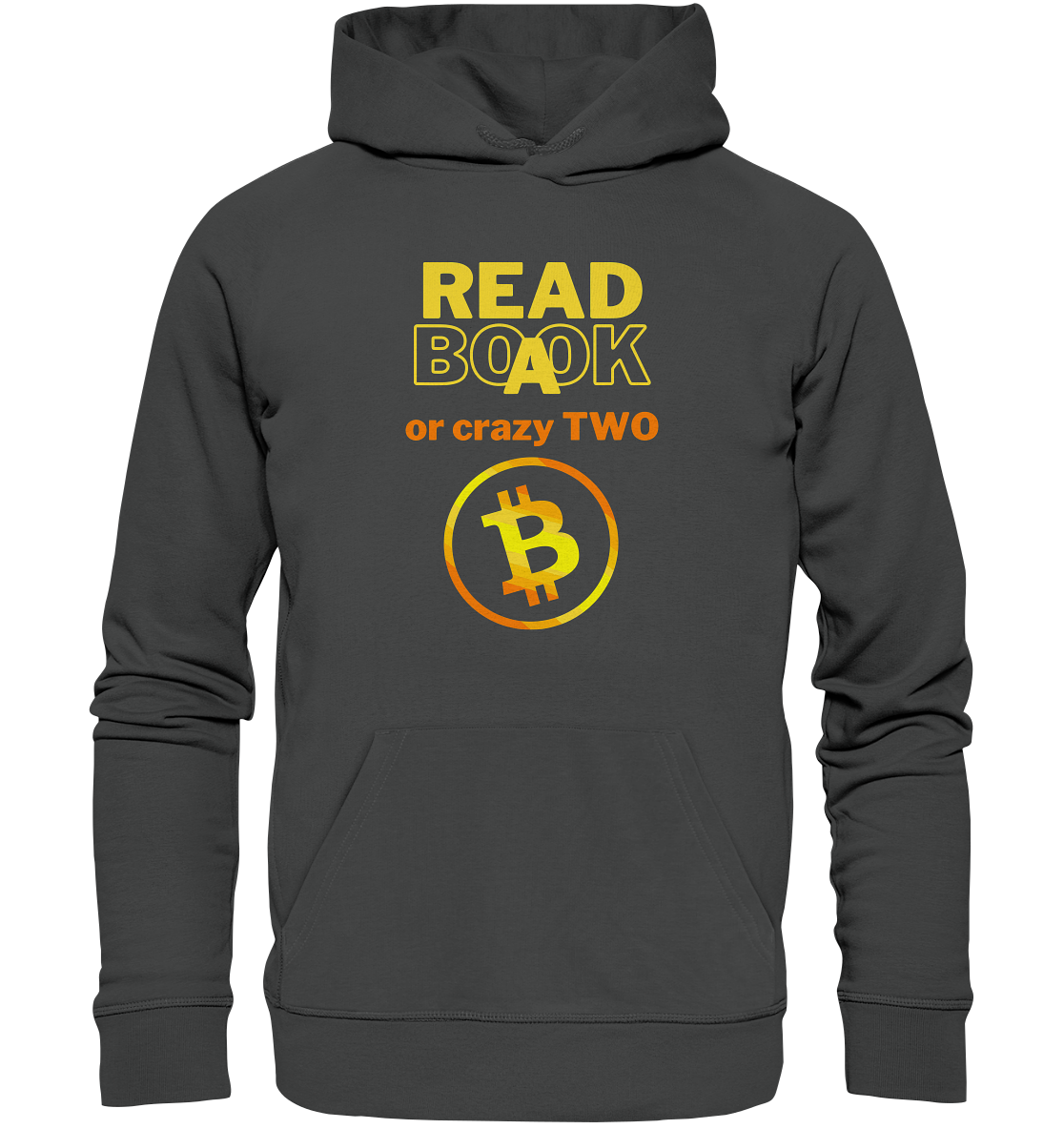 READ A BOOK or CRAZY TWO - (Variante crazy in orange) - Organic Basic Hoodie