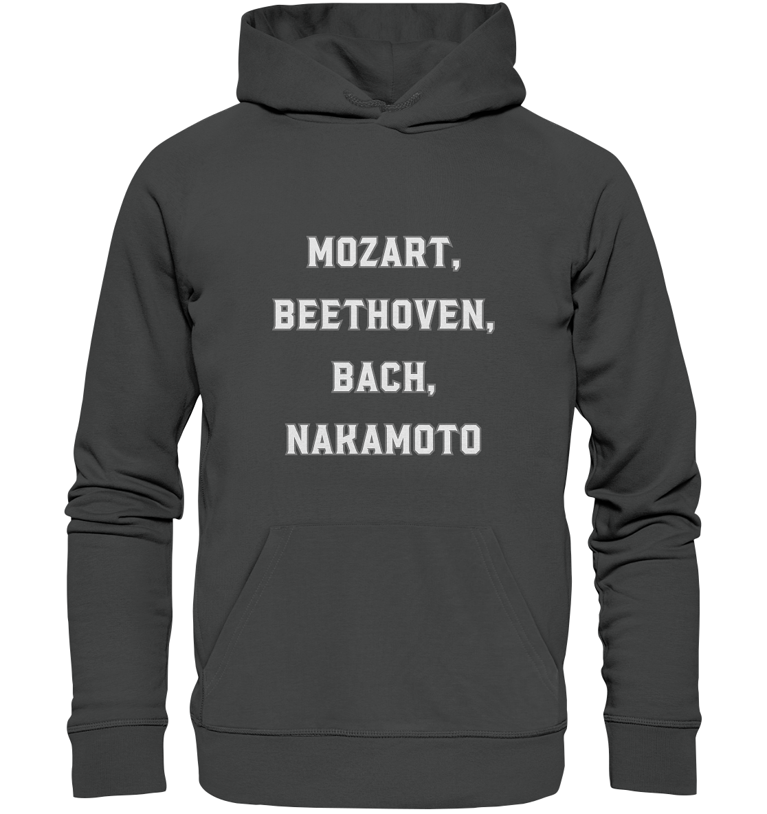 MOZART, BEETHOVEN, BACH, NAKAMOTO  - Organic Basic Hoodie