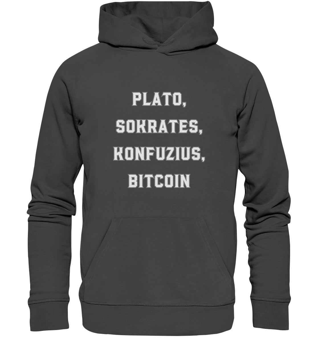 PLATO, SOKRATES, KONFUZIUS, BITCOIN  - Organic Basic Hoodie