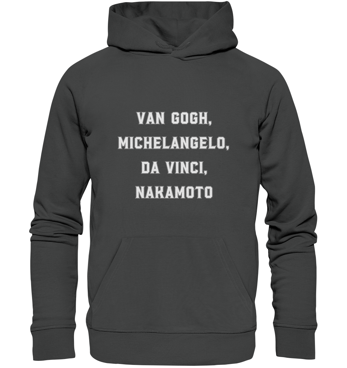 van Gogh, Michelangelo, da Vinci, Nakamoto - Organic Basic Hoodie