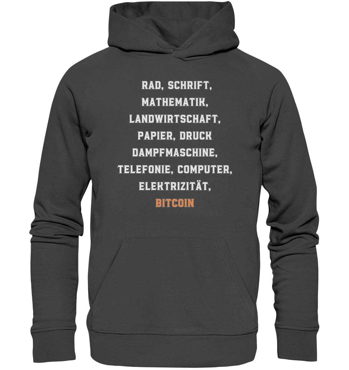 Erfindungen vom Rad bis zu BITCOIN - Organic Basic Hoodie
