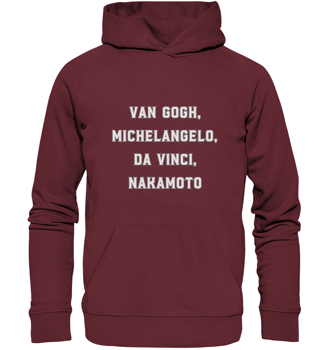 van Gogh, Michelangelo, da Vinci, Nakamoto - Organic Basic Hoodie