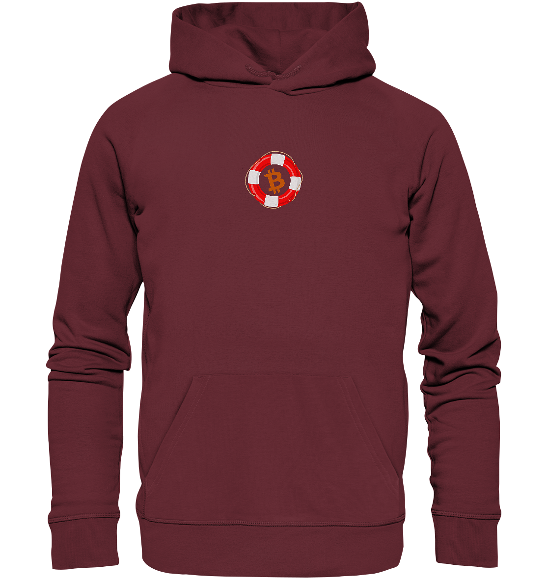 Minimalistisch Rettungsring Bitcoin - Organic Basic Hoodie