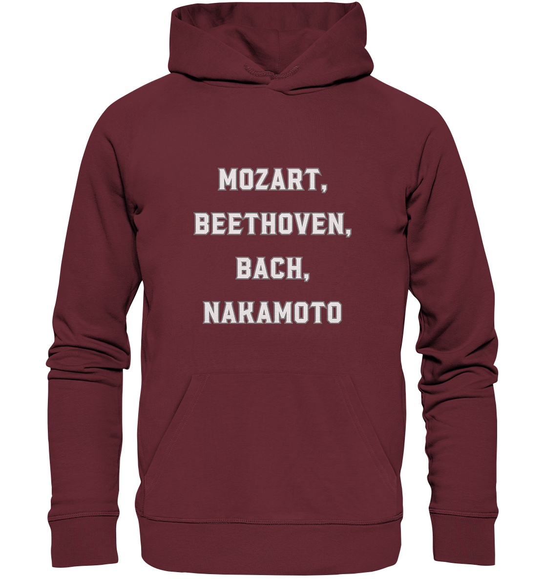 MOZART, BEETHOVEN, BACH, NAKAMOTO  - Organic Basic Hoodie