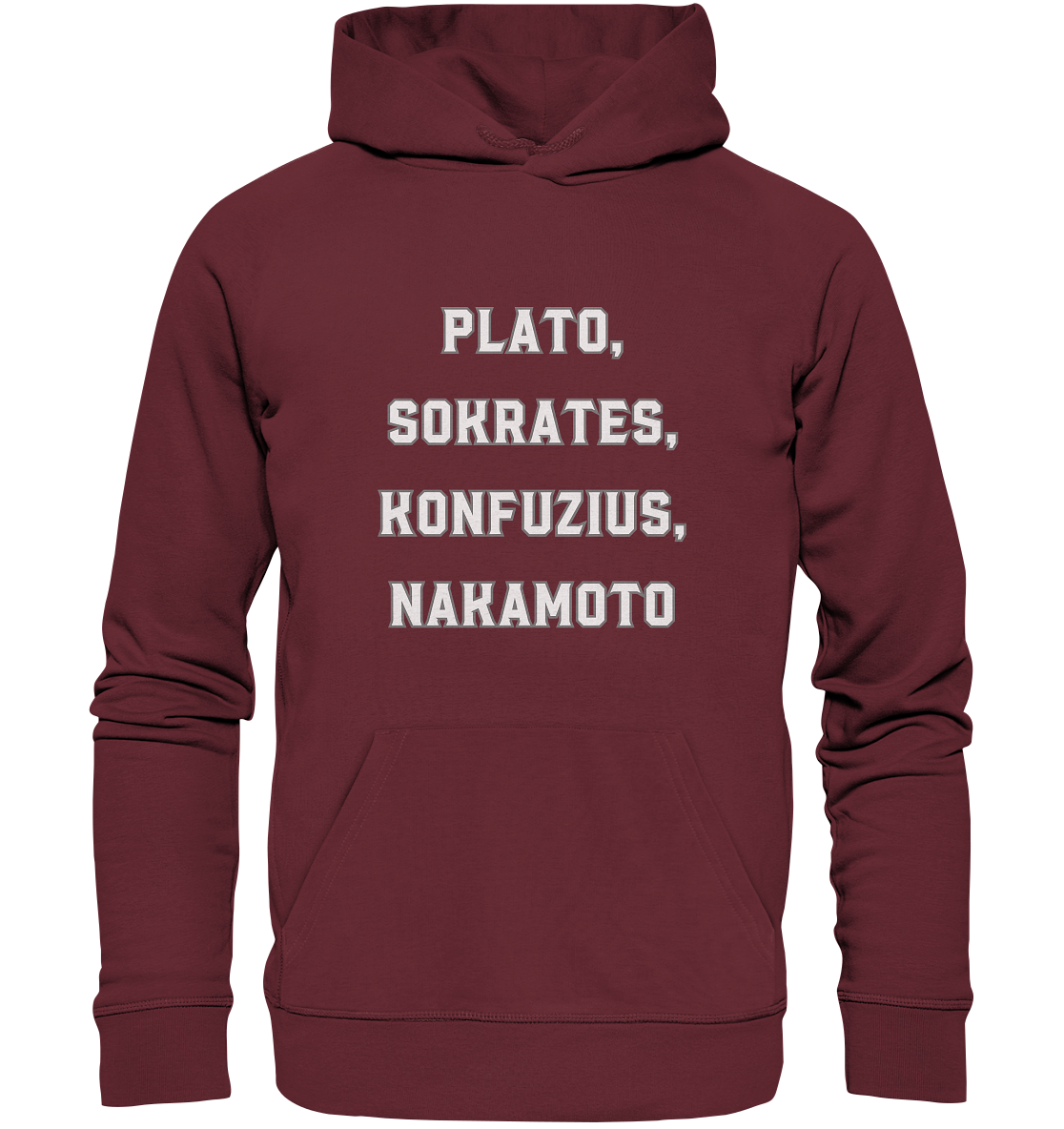 PLATO, SOKRATES, KONFUZIUS, NAKAMOTO  - Organic Basic Hoodie