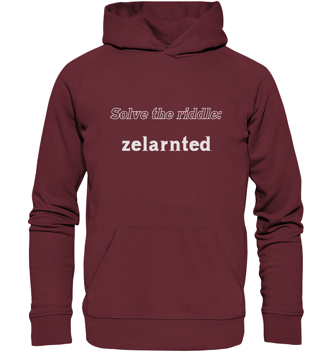 SOLVE THE RIDDLE - zelarnted - Organic Basic Hoodie