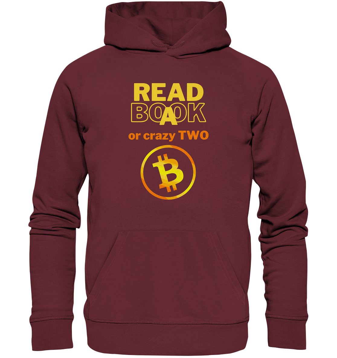 READ A BOOK or CRAZY TWO - (Variante crazy in orange) - Organic Basic Hoodie