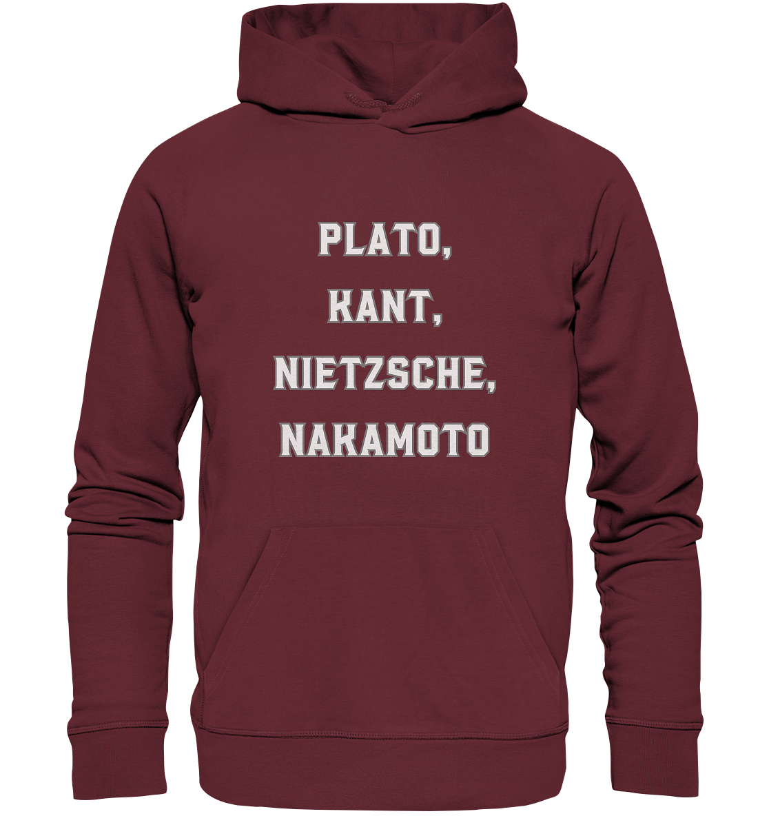 PLATO, KANT, NIETZSCHE, NAKANOTO - Organic Basic Hoodie