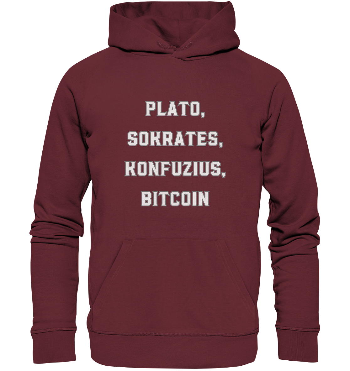 PLATO, SOKRATES, KONFUZIUS, BITCOIN  - Organic Basic Hoodie