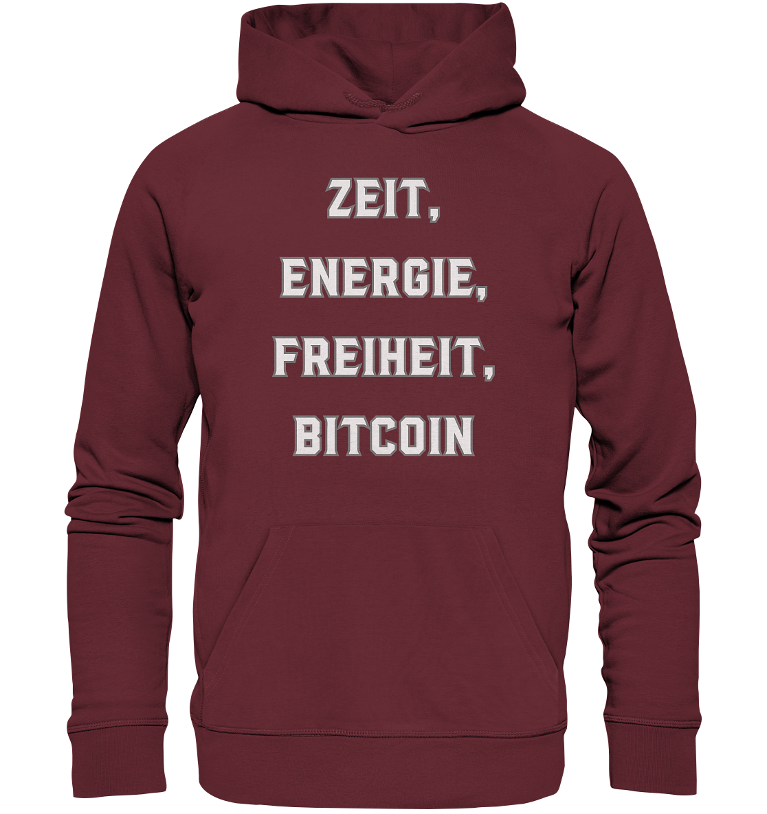 ZEIT, ENERGIE, FREIHEIT, BITCOIN - Organic Basic Hoodie