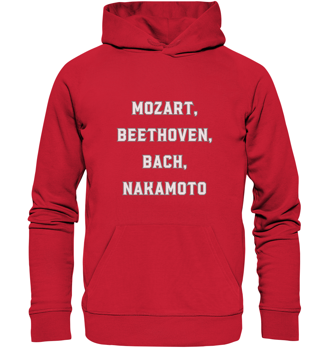MOZART, BEETHOVEN, BACH, NAKAMOTO  - Organic Basic Hoodie