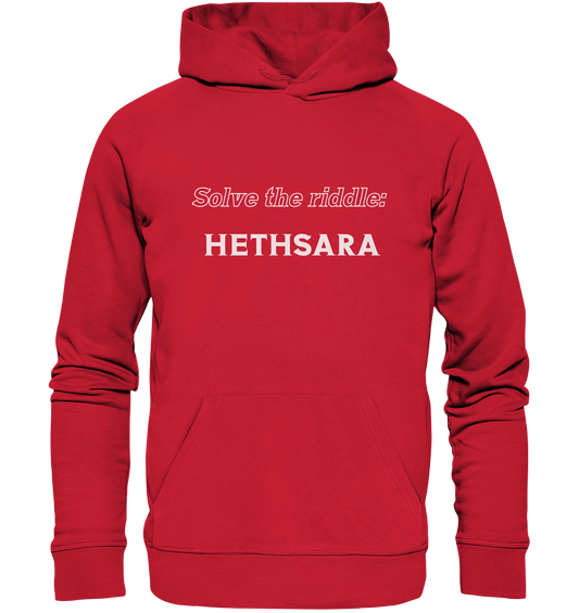 SOLVE THE RIDDLE - HETHSARA - Organic Basic Hoodie