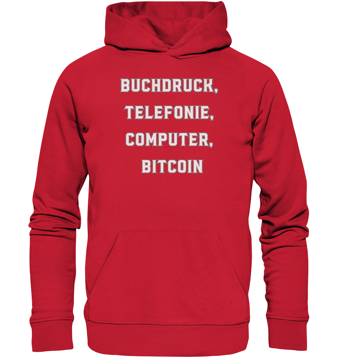 Buchdruck, Telefonie, Computer, Bitcoin  - Organic Basic Hoodie