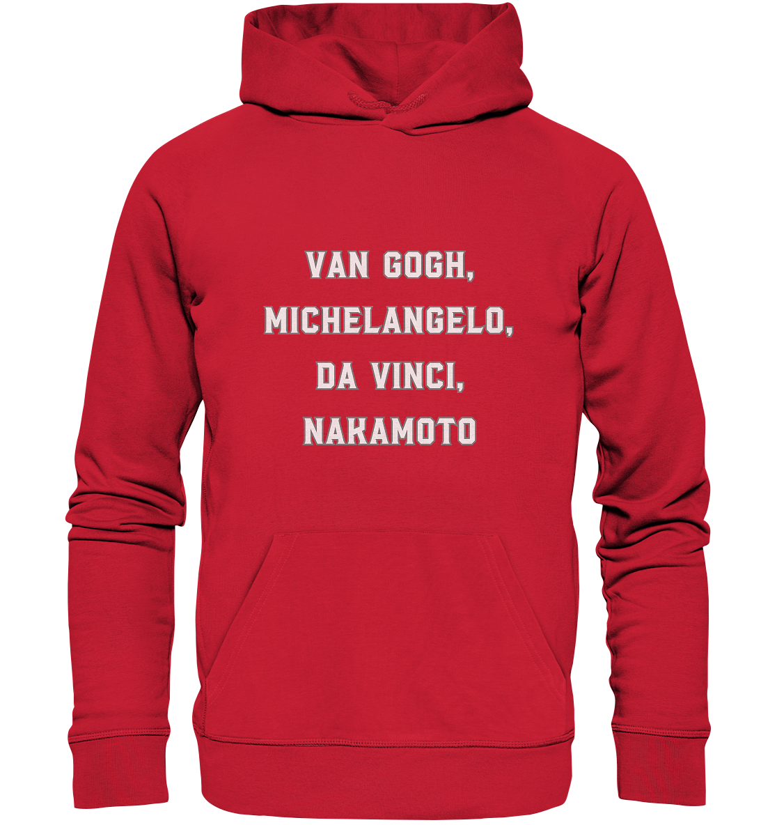 van Gogh, Michelangelo, da Vinci, Nakamoto - Organic Basic Hoodie