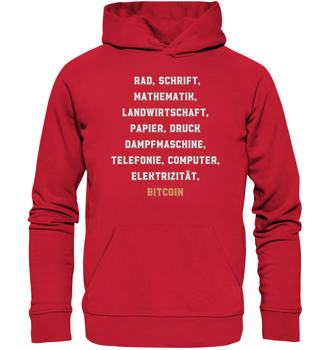 Erfindungen vom Rad bis zu BITCOIN - Organic Basic Hoodie