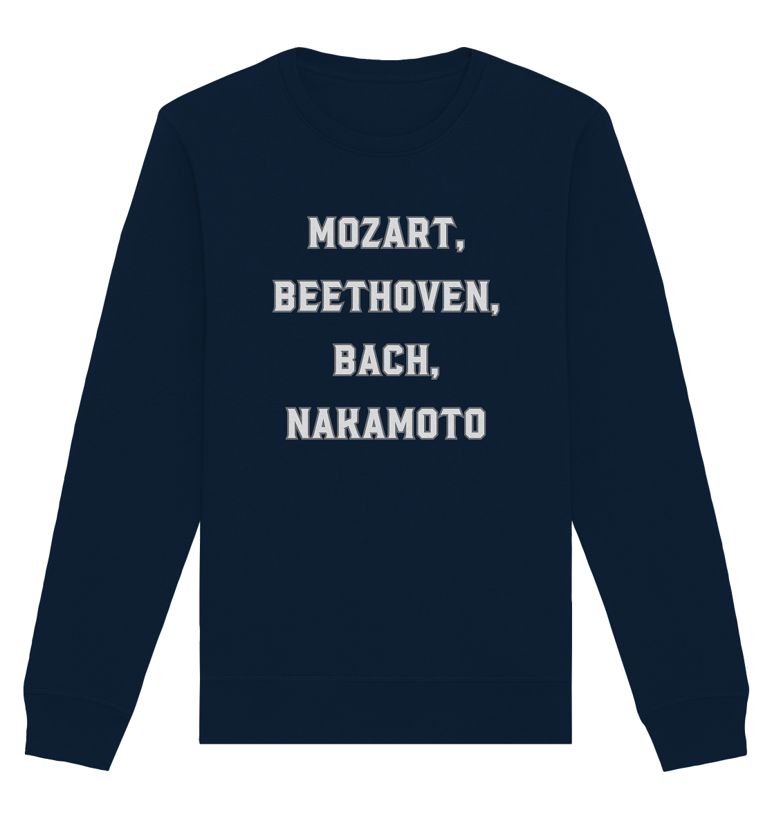 MOZART, BEETHOVEN, BACH, NAKAMOTO  - Organic Basic Unisex Sweatshirt