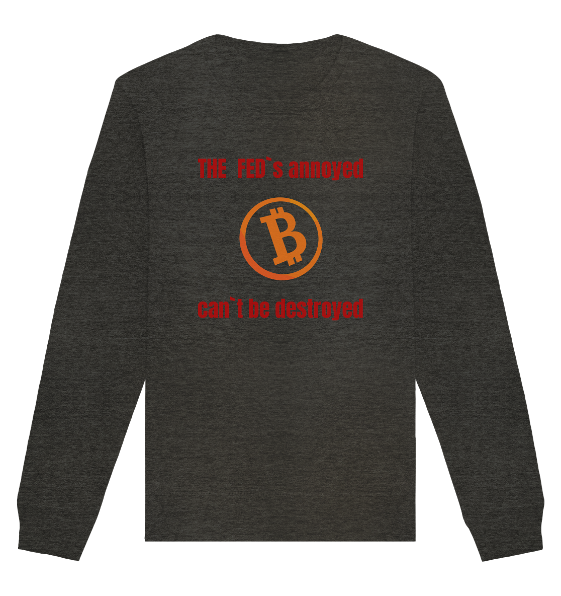 The FEDs annoyed, BTC cant be destroyed (Schrift gerade) - Organic Basic Unisex Sweatshirt