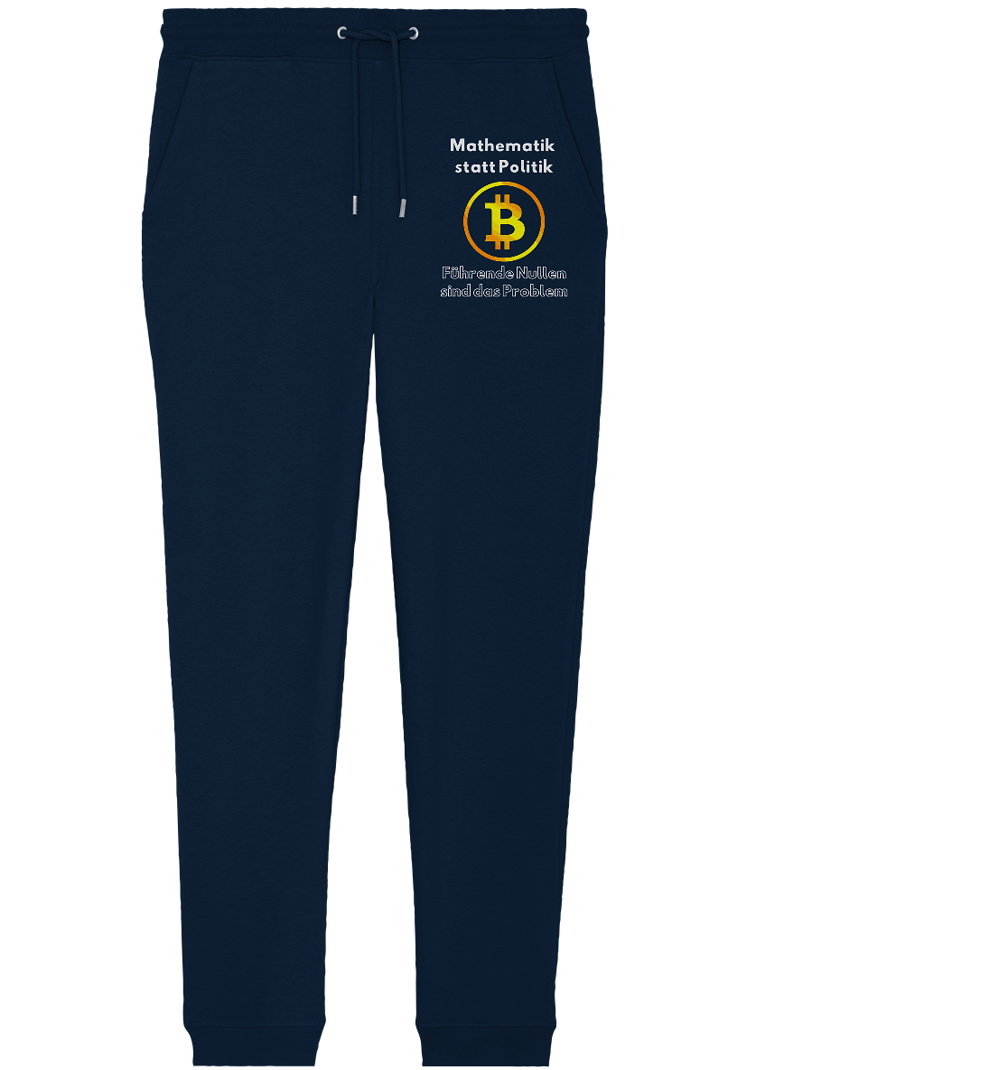 Mathematik statt Politik - führende Nullen sind (überall) das Problem ;-) Variante: unten offene Schrift - Organic Jogger Pants