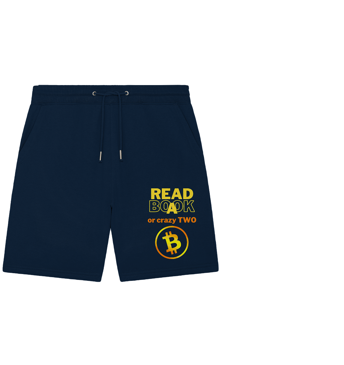 READ A BOOK or CRAZY TWO - (Variante crazy in orange) - Organic Jogger Shorts