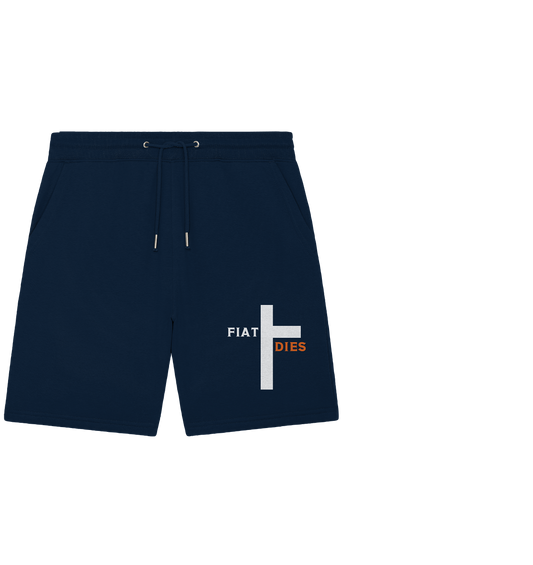 FIAT DIES  (Version: "FIAT" in weiss, "DIES" in orange) - Organic Jogger Shorts