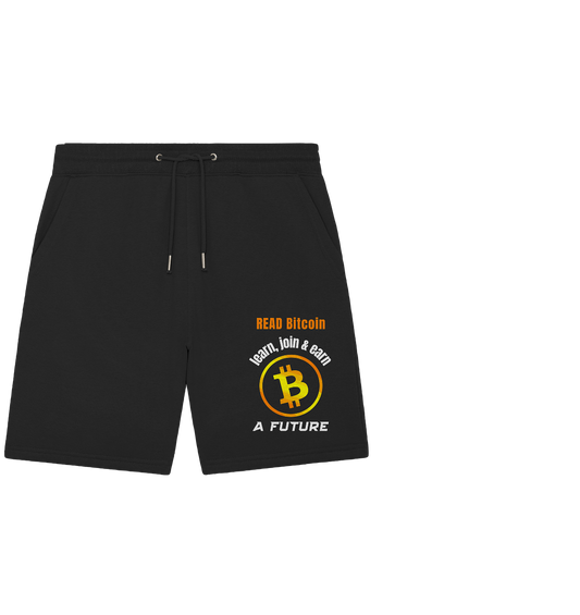 READ BITCOIN, learn & earn A FUTURE - Organic Jogger Shorts