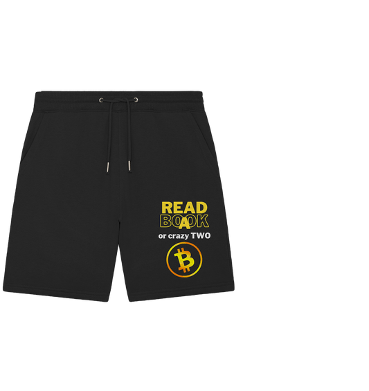 READ A BOOK or CRAZY TWO - Variante "Book" im Hintergrund - Organic Jogger Shorts