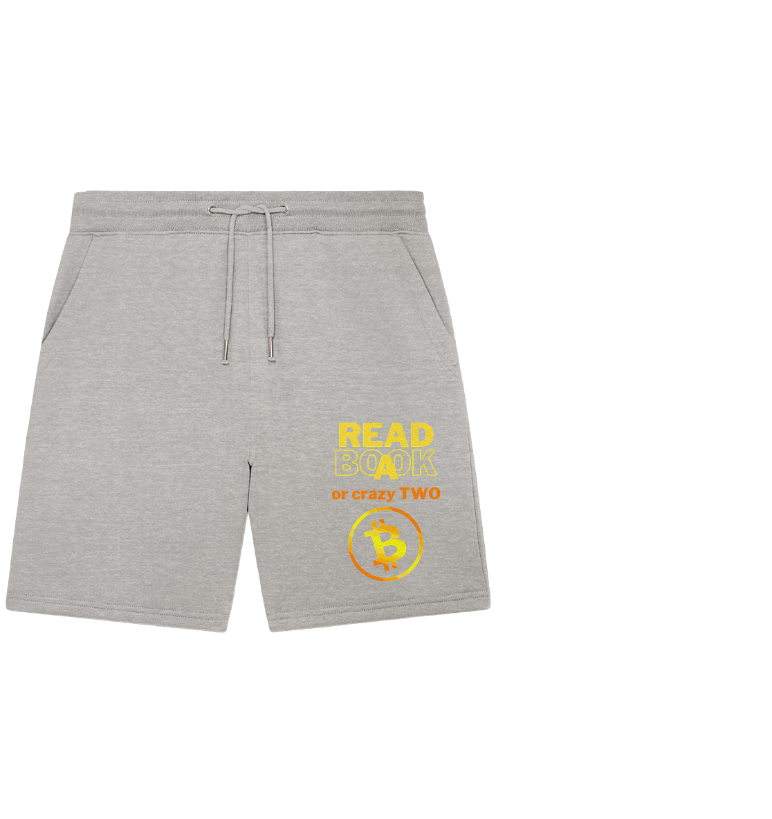 READ A BOOK or CRAZY TWO - (Variante crazy in orange) - Organic Jogger Shorts